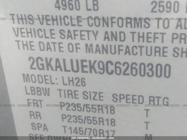 Photo 8 VIN: 2GKALUEK9C6260300 - GMC TERRAIN 