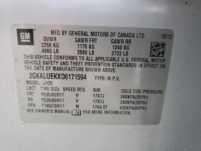 Photo 12 VIN: 2GKALUEKXD6171594 - GMC TERRAIN SL 