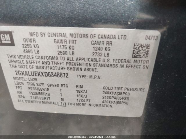 Photo 8 VIN: 2GKALUEKXD6348872 - GMC TERRAIN 