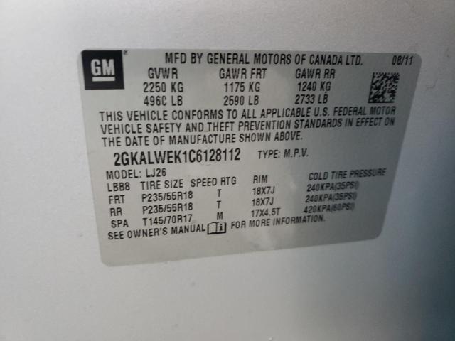 Photo 9 VIN: 2GKALWEK1C6128112 - GMC TERRAIN SL 