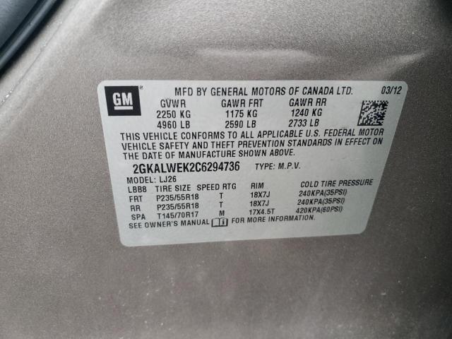 Photo 12 VIN: 2GKALWEK2C6294736 - GMC TERRAIN SL 