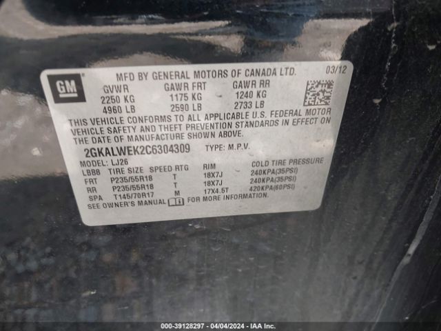 Photo 8 VIN: 2GKALWEK2C6304309 - GMC TERRAIN 