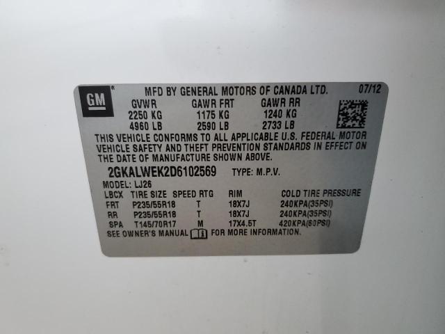 Photo 12 VIN: 2GKALWEK2D6102569 - GMC TERRAIN SL 