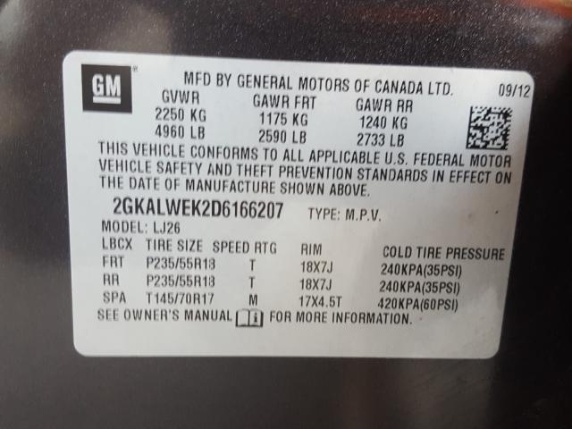 Photo 9 VIN: 2GKALWEK2D6166207 - GMC TERRAIN SL 