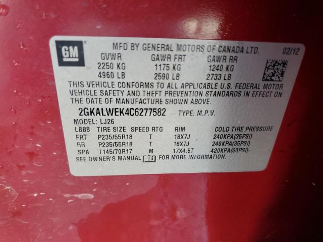 Photo 12 VIN: 2GKALWEK4C6277582 - GMC TERRAIN SL 