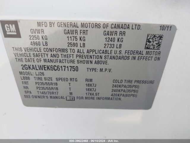 Photo 8 VIN: 2GKALWEK6C6171750 - GMC TERRAIN 