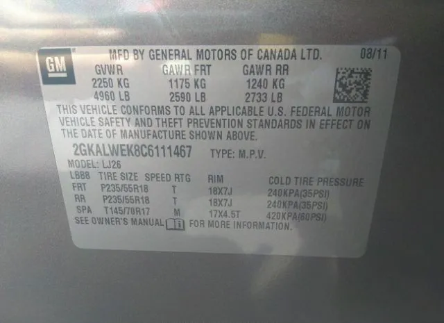 Photo 8 VIN: 2GKALWEK8C6111467 - GMC TERRAIN 