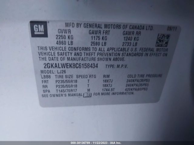 Photo 8 VIN: 2GKALWEK8C6158434 - GMC TERRAIN 