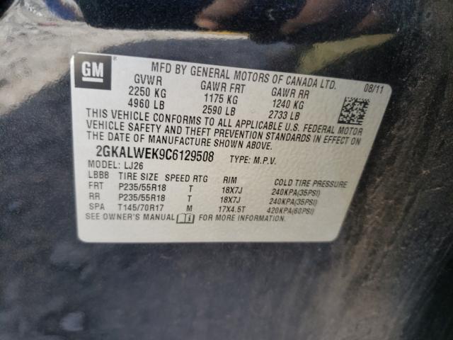 Photo 9 VIN: 2GKALWEK9C6129508 - GMC TERRAIN SL 