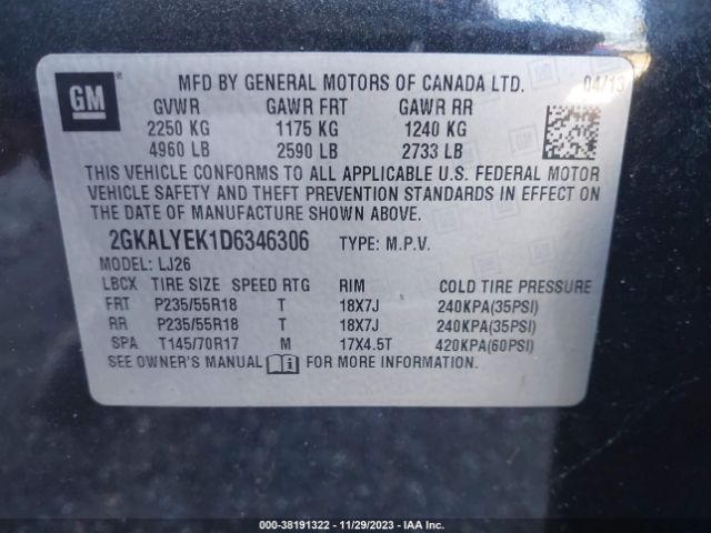 Photo 8 VIN: 2GKALYEK1D6346306 - GMC TERRAIN 