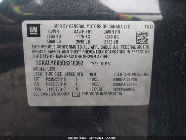 Photo 8 VIN: 2GKALYEK5D6218392 - GMC TERRAIN 