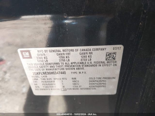 Photo 8 VIN: 2GKFLNE36H6347440 - GMC TERRAIN 