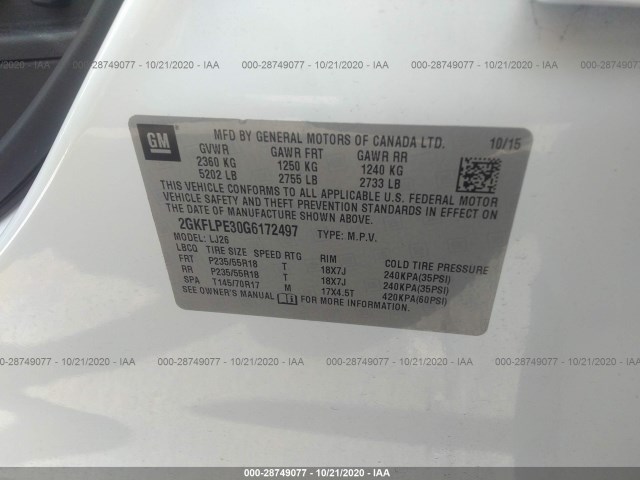 Photo 8 VIN: 2GKFLPE30G6172497 - GMC TERRAIN 