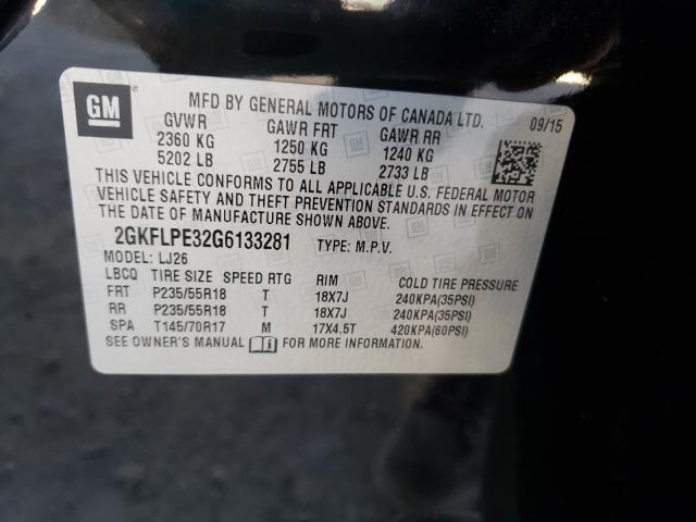 Photo 9 VIN: 2GKFLPE32G6133281 - GMC TERRAIN SL 