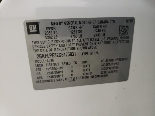 Photo 12 VIN: 2GKFLPE32G6175031 - GMC TERRAIN 