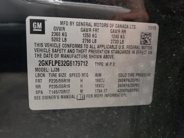 Photo 9 VIN: 2GKFLPE32G6179712 - GMC TERRAIN SL 