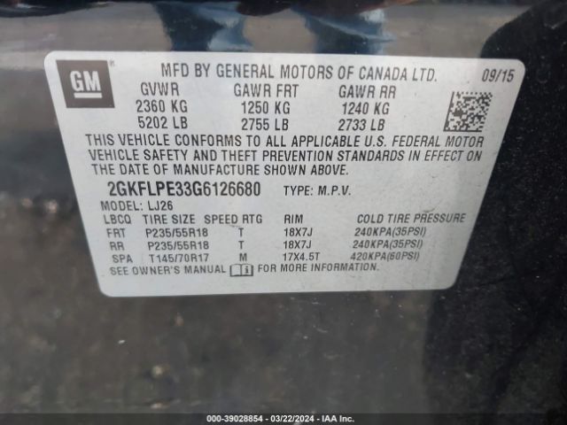 Photo 8 VIN: 2GKFLPE33G6126680 - GMC TERRAIN 