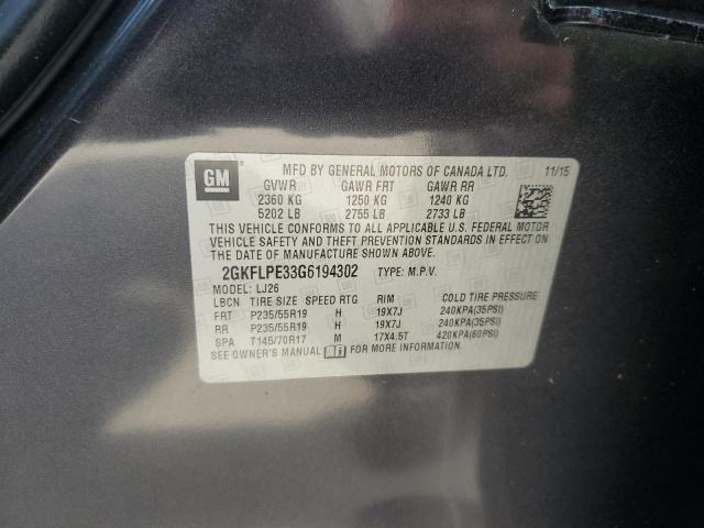 Photo 13 VIN: 2GKFLPE33G6194302 - GMC TERRAIN SL 