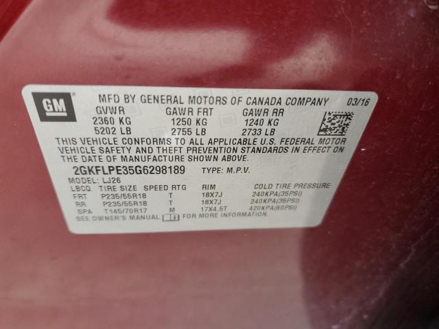 Photo 12 VIN: 2GKFLPE35G6298189 - GMC TERRAIN SL 