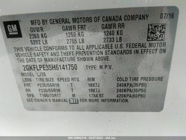 Photo 8 VIN: 2GKFLPE35H6141750 - GMC TERRAIN 