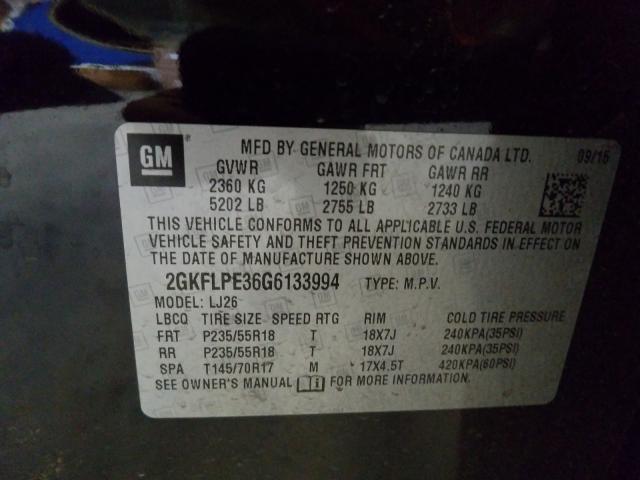 Photo 9 VIN: 2GKFLPE36G6133994 - GMC TERRAIN SL 