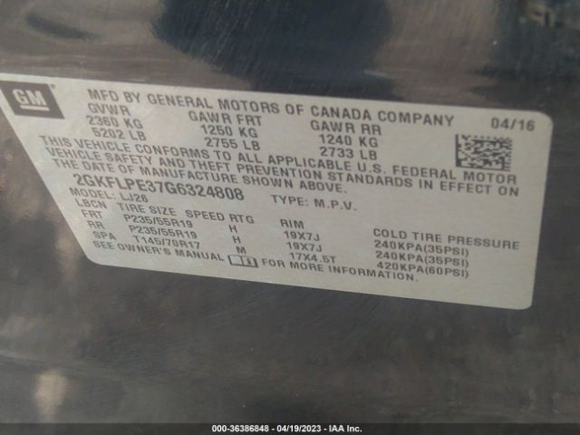 Photo 8 VIN: 2GKFLPE37G6324808 - GMC TERRAIN 