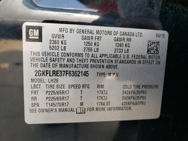 Photo 9 VIN: 2GKFLRE37F6362145 - GMC TERRAIN SL 