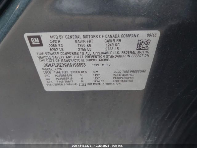 Photo 8 VIN: 2GKFLRE39H6196598 - GMC TERRAIN 