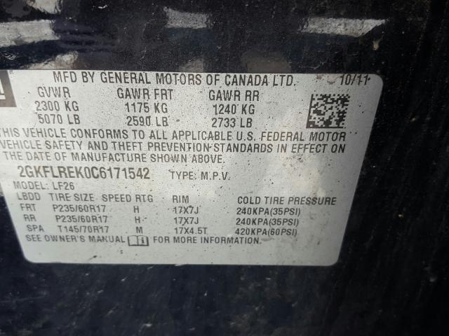 Photo 9 VIN: 2GKFLREK0C6171542 - GMC TERRAIN SL 