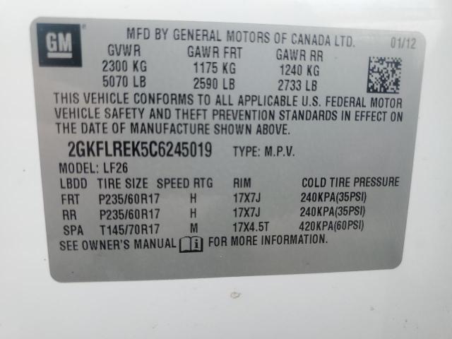 Photo 12 VIN: 2GKFLREK5C6245019 - GMC TERRAIN SL 