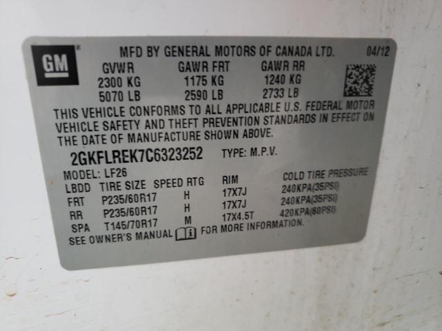 Photo 9 VIN: 2GKFLREK7C6323252 - GMC TERRAIN SL 