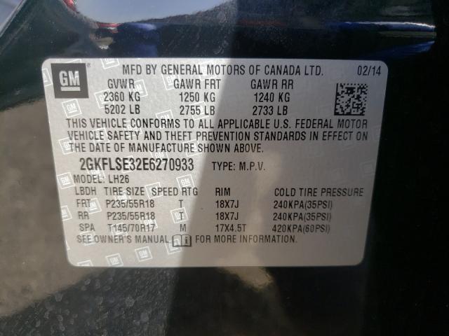 Photo 9 VIN: 2GKFLSE32E6270933 - GMC TERRAIN SL 