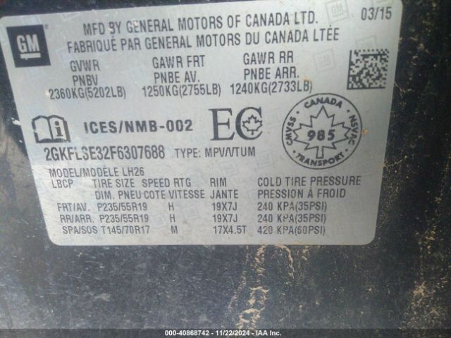 Photo 8 VIN: 2GKFLSE32F6307688 - GMC TERRAIN 