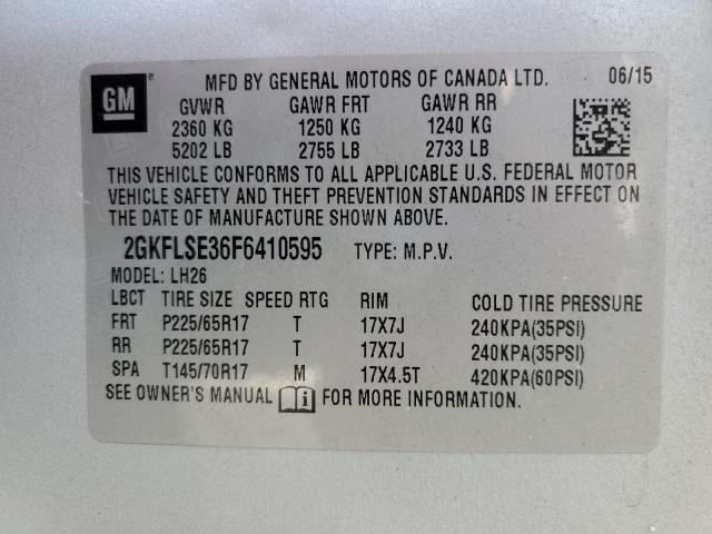 Photo 12 VIN: 2GKFLSE36F6410595 - GMC TERRAIN 