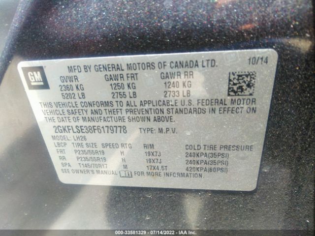 Photo 8 VIN: 2GKFLSE38F6179778 - GMC TERRAIN 