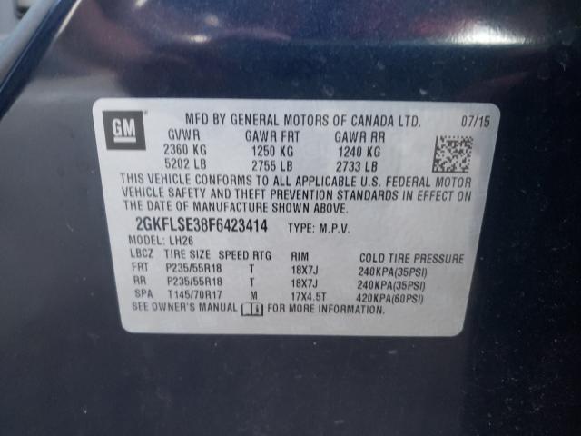 Photo 9 VIN: 2GKFLSE38F6423414 - GMC TERRAIN SL 