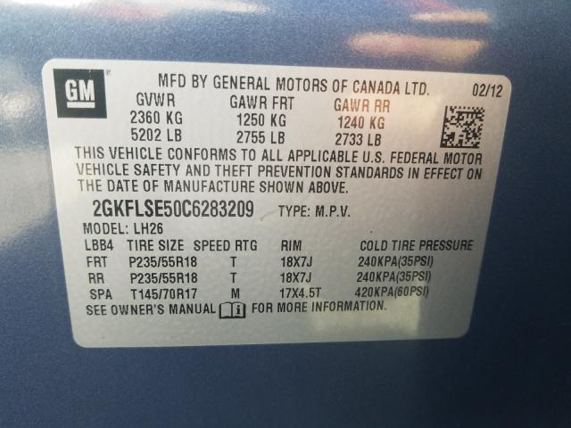 Photo 9 VIN: 2GKFLSE50C6283209 - GMC TERRAIN SL 