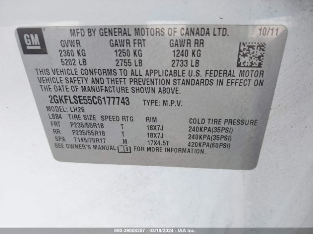 Photo 8 VIN: 2GKFLSE55C6177743 - GMC TERRAIN 