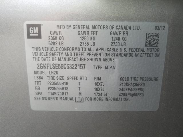 Photo 9 VIN: 2GKFLSE56C6322157 - GMC TERRAIN SL 