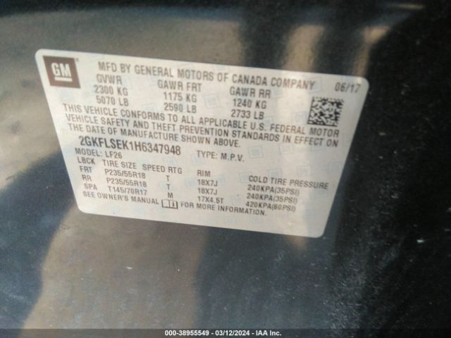 Photo 8 VIN: 2GKFLSEK1H6347948 - GMC TERRAIN 