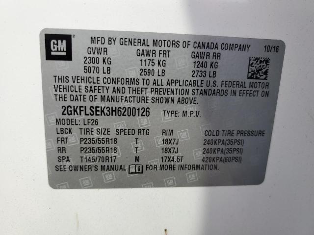 Photo 9 VIN: 2GKFLSEK3H6200126 - GMC TERRAIN SL 