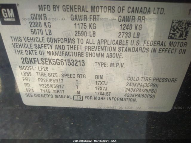 Photo 8 VIN: 2GKFLSEK5G6153213 - GMC TERRAIN 