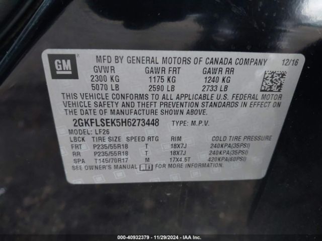 Photo 8 VIN: 2GKFLSEK5H6273448 - GMC TERRAIN 