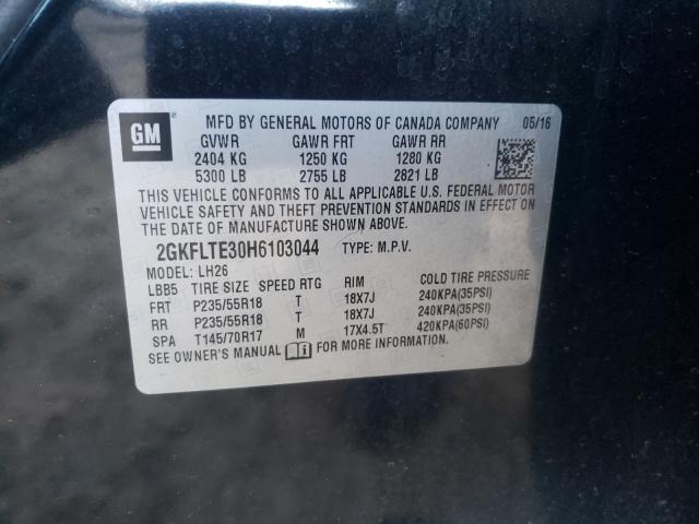 Photo 9 VIN: 2GKFLTE30H6103044 - GMC TERRAIN SL 