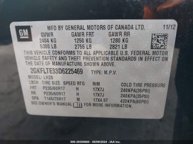 Photo 8 VIN: 2GKFLTE33D6225469 - GMC TERRAIN 