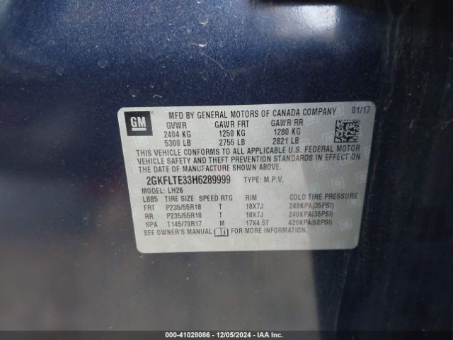 Photo 8 VIN: 2GKFLTE33H6289999 - GMC TERRAIN 