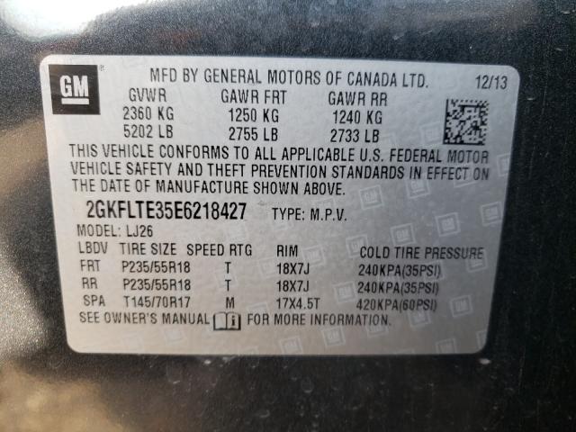 Photo 9 VIN: 2GKFLTE35E6218427 - GMC TERRAIN SL 