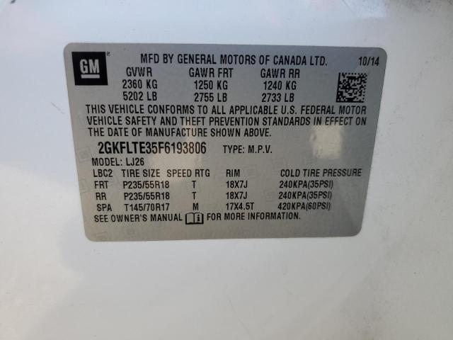 Photo 13 VIN: 2GKFLTE35F6193806 - GMC TERRAIN SL 