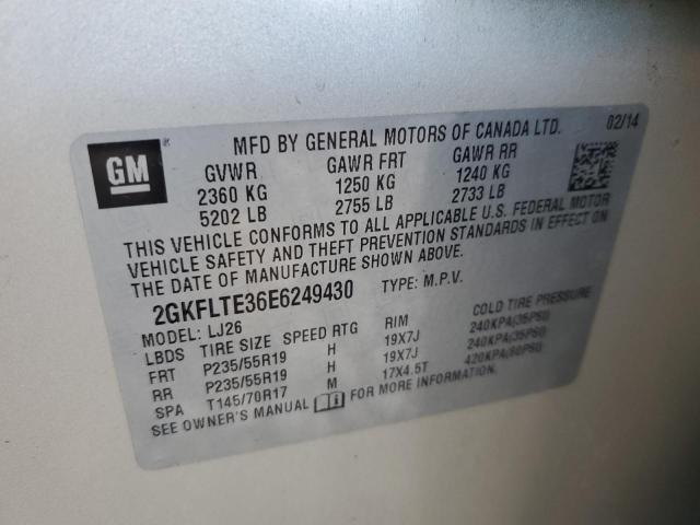 Photo 13 VIN: 2GKFLTE36E6249430 - GMC TERRAIN SL 