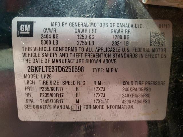 Photo 12 VIN: 2GKFLTE37D6250598 - GMC TERRAIN SL 